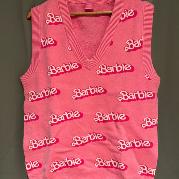 Pink Barbie Knit Vest - Picture 1 of 5